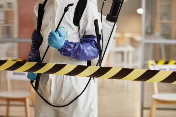 Professional Biohazard Cleanup technician working in Campton, NH